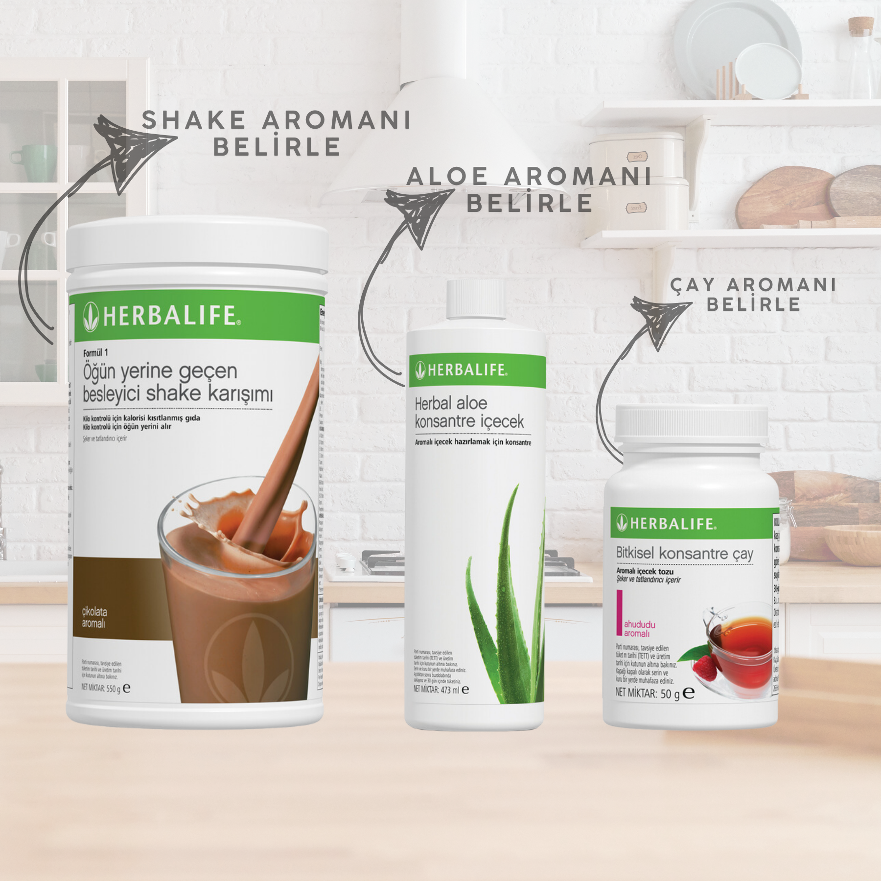 shake+ aleo+50 gram çay ++++ Herbalife Aşağı Kilo Kontrol Seti İlk Tanışma Paketi - Görsel 1