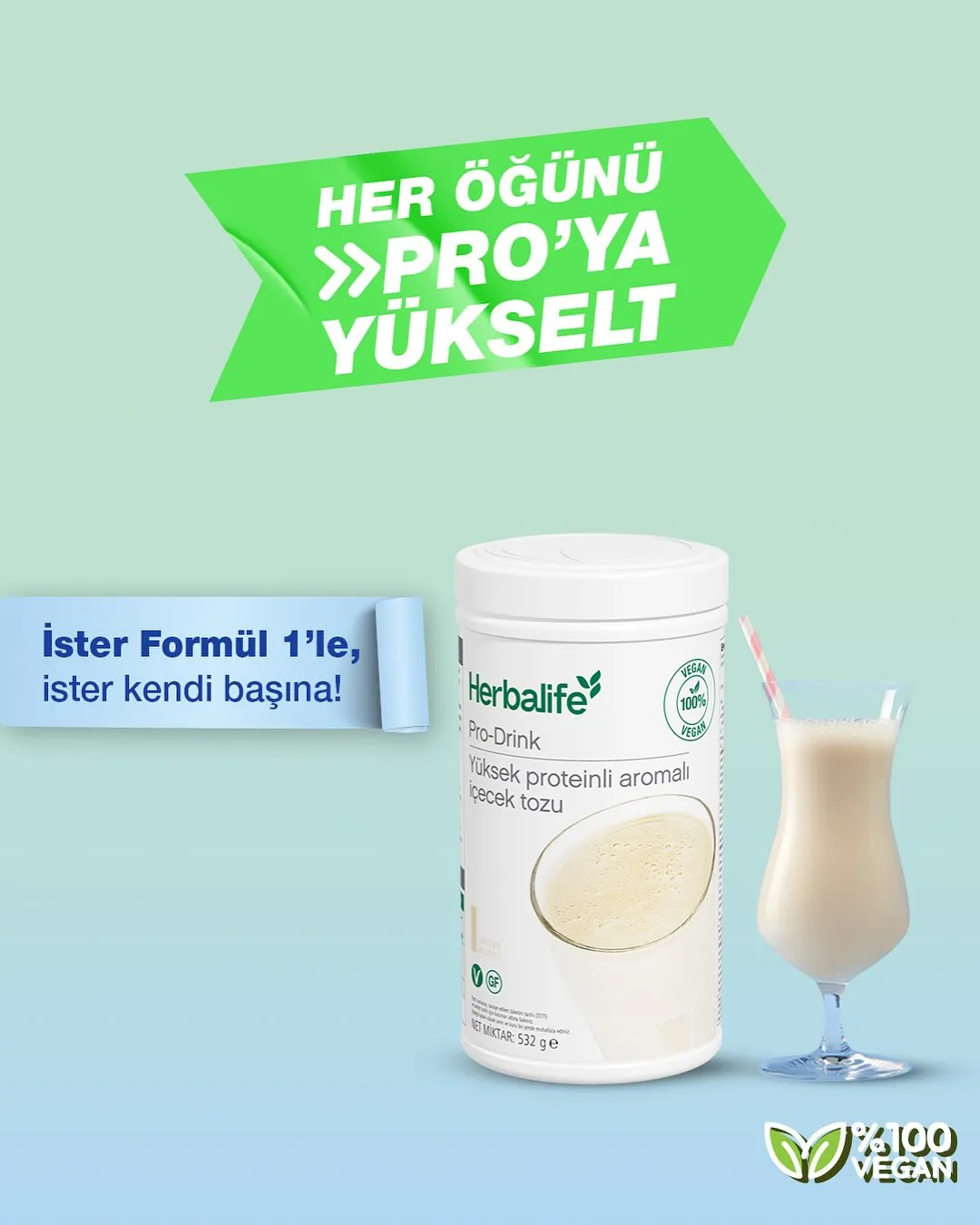 13 september carousel 4 Herbalife Pro-Drink Vanilya Aromalı 532 g - Görsel 3